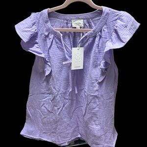 Andree By Unit Sherrie Gauze Top in Purple